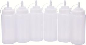 img 3 attached to Versatile Plastic Translucent Squeeze Condiment Bottles for Easy Dispensing and Storage