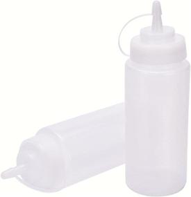 img 1 attached to Versatile Plastic Translucent Squeeze Condiment Bottles for Easy Dispensing and Storage