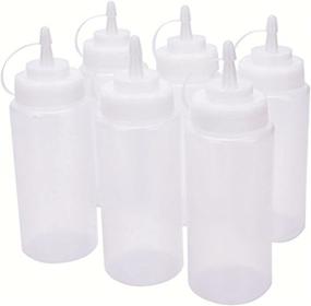 img 4 attached to Versatile Plastic Translucent Squeeze Condiment Bottles for Easy Dispensing and Storage