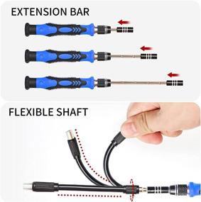 img 3 attached to 🔧 FLORA GUARD 117-штучный набор прецизионных отверток - магнитный специальный набор инструментов с удлинительной штангой, гибким валом и 98 битами - идеально подходит для ремонта фотоаппаратов, часов, компьютеров, iPhone