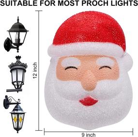 img 1 attached to 🎅 Enhance Your Outdoor Christmas Decor with NEWBEA 2Pcs Santa Porch Light Covers!