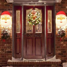 img 3 attached to 🎅 Enhance Your Outdoor Christmas Decor with NEWBEA 2Pcs Santa Porch Light Covers!