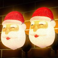 🎅 enhance your outdoor christmas decor with newbea 2pcs santa porch light covers! logo