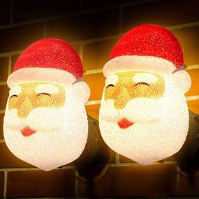 img 4 attached to 🎅 Enhance Your Outdoor Christmas Decor with NEWBEA 2Pcs Santa Porch Light Covers!