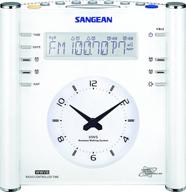 ⏰ sangean rcr-3 am/fm atomic digital/analog clock radio - white | efficiently sized logo