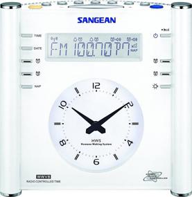 img 4 attached to ⏰ Sangean RCR-3 AM/FM Atomic Digital/Analog Clock Radio - White | Efficiently Sized