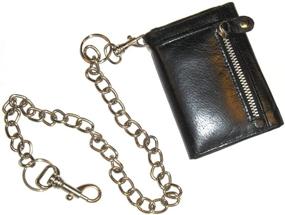 img 1 attached to Ultimate Leather Trifold Biker Wallet Chain: A Must-Have for Men's Accessories