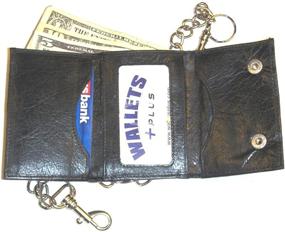 img 2 attached to Ultimate Leather Trifold Biker Wallet Chain: A Must-Have for Men's Accessories