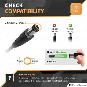 img 3 attached to 🔌 65W UL Listed AC Adapter Charger Power Supply Cord for Dell Chromebook 11 Touchscreen 11"/11.6" LA65NS2-01 3180 3189 3181 3120 P22T 928G4 CB1C13 09RN2C DA65NM111-00 Laptop - PowerSource 14ft Long