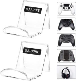 img 4 attached to 🎮 OAPRIRE Universal Controller Stand Holder Wall Mount(2 Pack) - Ultimate Display & Organization - Fits Contemporary & Classic Game Controllers/Headset - Handcrafted PS4 Controller Accessories with Cable Clips
