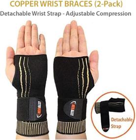 img 3 attached to NeoAlly® Copper Infused Exercise Moisture Wicking Adjustable Sports & Fitness