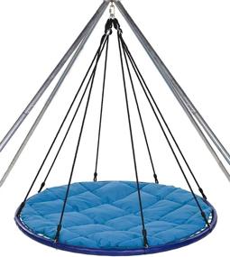 img 1 attached to 🌤️ Sky Island 5ft Diameter Swing Cushion: Water Resistant & UV Protected