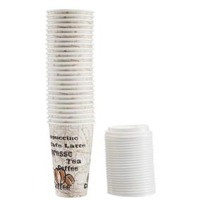 img 1 attached to ☕️ Amazon Basics Hot Cups with Café Design Lids - 16 oz (100-Count): Convenient and Stylish Disposable Cups