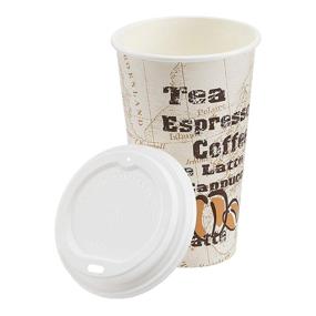 img 2 attached to ☕️ Amazon Basics Hot Cups with Café Design Lids - 16 oz (100-Count): Convenient and Stylish Disposable Cups