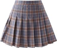 👗 pleated plaid skirt for little big girls and women, high waist mini skort for school and tennis, sizes 2t - 14 years and 3xl logo