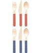 perfect stix game day set blue and orange-36ct game day wooden cutlery sets logo