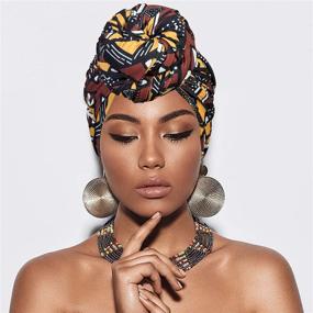 img 3 attached to 👳 African Stretch Headwraps for Women - Chalier Pieces, Stylish Accessories for Better SEO