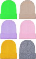 cooraby beanies knitted fluorescent assorted logo