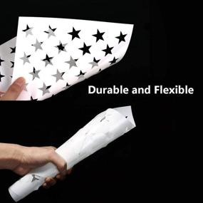 img 2 attached to Reusable Star Stencil for Painting on Wood, Fabric, & More - American Flag Design with 50 Stars - 9pcs Plastic Leaflai - Ideal for DIY Drawing, Craft Projects, and Airbrushing - Includes 3 Large, 3 Medium, and 3 Small Stencils