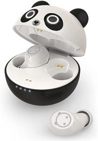 img 3 attached to 🐼 Cute Panda Design Kids Wireless Earbuds: Waterproof Sport Ear Pods with Microphone for Small Ears