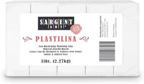 img 1 attached to Sargent Art Plastilina Non-hardening Modeling Clay: 5 lb White Clay for Creative Projects