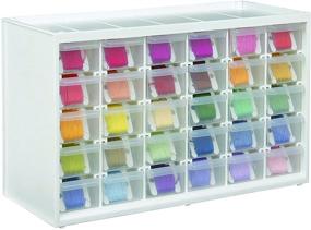 img 2 attached to 🗄️ ArtBin 6830PC Wall Mountable Storage Cabinet: 30 Drawer Art & Craft Organizer for Clear/White Organization