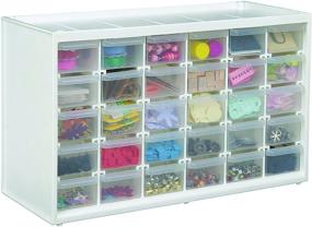 img 1 attached to 🗄️ ArtBin 6830PC Wall Mountable Storage Cabinet: 30 Drawer Art & Craft Organizer for Clear/White Organization