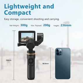 img 3 attached to 🎥 INKEE 3-Axis Handheld Gimbal Stabilizer: Anti-Shake, Tripod, Time-Lapse Shooting - GoPro, Insta360, One R, OSMO Action Compatible