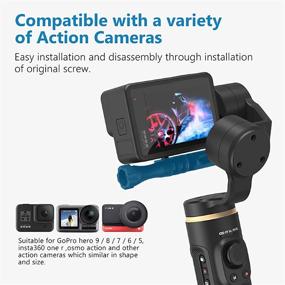 img 1 attached to 🎥 INKEE 3-Axis Handheld Gimbal Stabilizer: Anti-Shake, Tripod, Time-Lapse Shooting - GoPro, Insta360, One R, OSMO Action Compatible