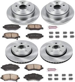 img 1 attached to Улучшенный набор тормозов Power Stop KOE2798 Autospecialty - оригинальные тормозные диски и керамические тормозные колодки, замена передних и задних.