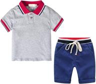 little 2pieces summer toddler clothes boys' clothing logo