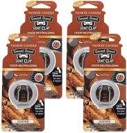 🕯️ premium leather yankee candle smart-scent vent clips - 4-pack car fresheners logo