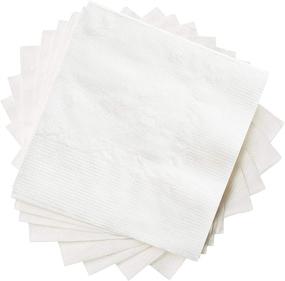 img 4 attached to 🍹 [500 Count] Bulk White Beverage Napkins, 1-Ply Cocktail Napkins for Restaurants and Bars - Paper Napkins