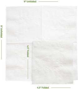 img 3 attached to 🍹 [500 Count] Bulk White Beverage Napkins, 1-Ply Cocktail Napkins for Restaurants and Bars - Paper Napkins