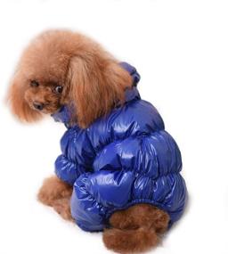 img 3 attached to 🐶 Warm Winter Dog Coat Snowsuit for Small Dogs - Waterproof, Soft Fleece Lined Pet Apparel for Chihuahua, Poodle, French Bulldog