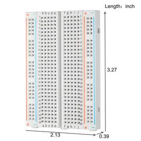 img 3 attached to Проводка для макетных плат безпайки Breadboard - ALLUS BB-009: 3шт 400 контактов с 4 линиями питания, двухсторонний скотч - Идеально подходит для проектов Raspberry Pi и Arduino.