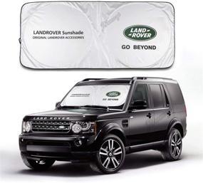 img 4 attached to 🚘 Land Rover Sunshade Windshield Visor Cover for Car Window Sun Protection - UV Shield Film for Land Rover Discovery Sport, Evoque, Freelander, LR2, Range Rover Sport, and Velar