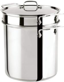 img 3 attached to 🍲 All-Clad E796S364 12-Quart Multi Cooker Set: Dishwasher Safe, Stainless Steel, Silver