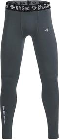 img 3 attached to RlaGed Compression Leggings: Performance-Enhancing Basketball Baselayer for Active Boys' Clothing