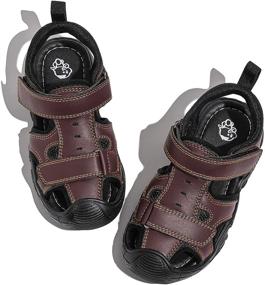 img 3 attached to DADAWEN Leather Closed Toe Outdoor Athletic Boys' Shoes in Sandals