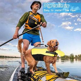 img 2 attached to 🐶 High-Quality Reflective Dog Life Vests with Portable Airbag for Large Dogs: Ultimate Swim Safety and Buoyancy with Ripstop Design - Pet Floatation Vest and Life Preserver