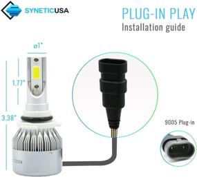 img 1 attached to 🔦 Super-Bright Combo Headlight: Syneticusa 20000LM - Illuminate the Road with Power!