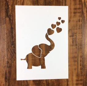 img 1 attached to ❤️ Lovely Heart Elephant Painting Stencil - DIY Gifts, Shirts, and Craft Projects by Zzooi