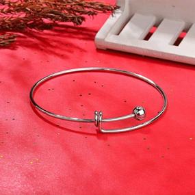 img 2 attached to Wanmei 10pcs 2.6inch Adjustable Wire Blank Bangles: Perfect for DIY Jewelry Making with Expendable Charm Bracelets