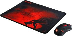 img 3 attached to 🖱️ Redragon Wireless Gaming Mouse and Mouse Pad Combo, Ergonomic MMO Mouse with 6 Buttons, 2400 DPI, Red LED Backlit &amp; Large Mouse Pad for Windows PC Gamer (Black Wireless Mouse &amp; Mousepad Set)