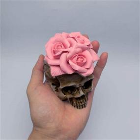 img 2 attached to 🌹 3D Rose Skull Silicone Mold: Ideal DIY Candle, Plaster & Halloween Decoration Tool