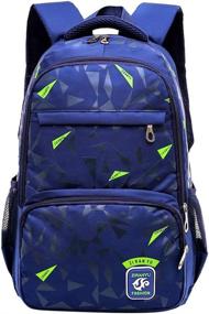 img 4 attached to Fanci Geomatric Triangle Waterproof Elementary Backpacks for Kids' Backpacks