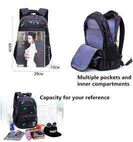 img 3 attached to Fanci Geomatric Triangle Waterproof Elementary Backpacks for Kids' Backpacks