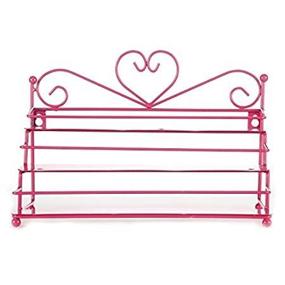 img 4 attached to 💕 3 Tier Heart Design Nail Polish Organizer and Display Stand for Countertop (Pink)