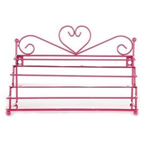 img 3 attached to 💕 3 Tier Heart Design Nail Polish Organizer and Display Stand for Countertop (Pink)